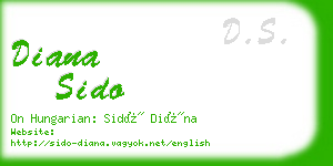 diana sido business card